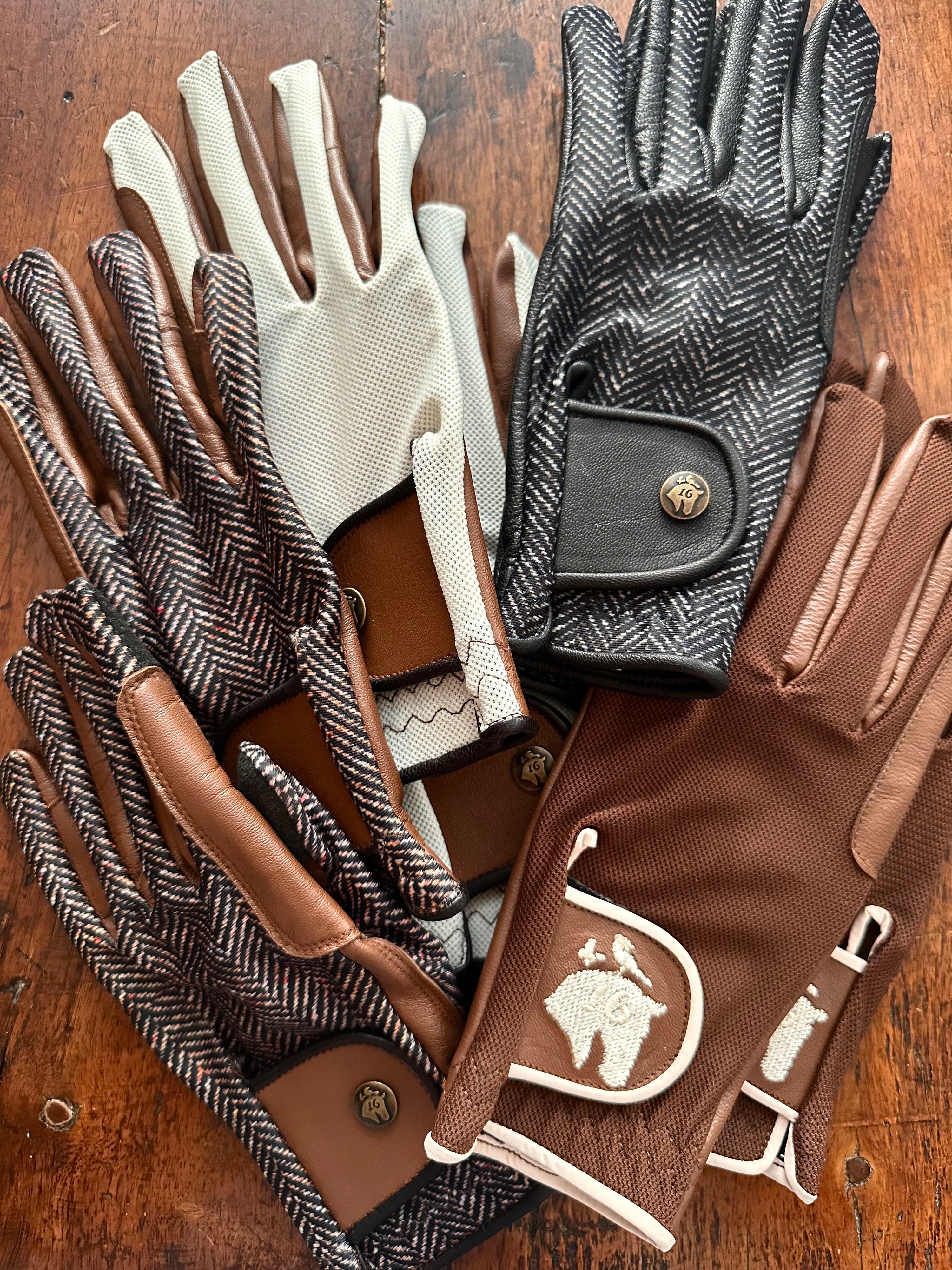 Sixteen Cypress Cognac Riding Gloves - Sixteen Cypress - Equiluxe Tack