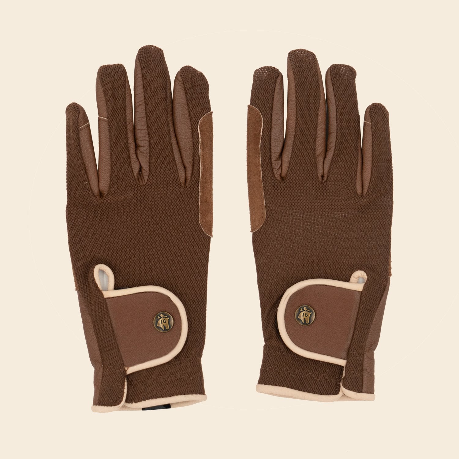 Sixteen Cypress Cognac Riding Gloves - Sixteen Cypress - Equiluxe Tack