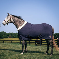 Sixteen Cypress Cotton Waffle Cooler - Navy & Hickory - Sixteen Cypress - Equiluxe Tack