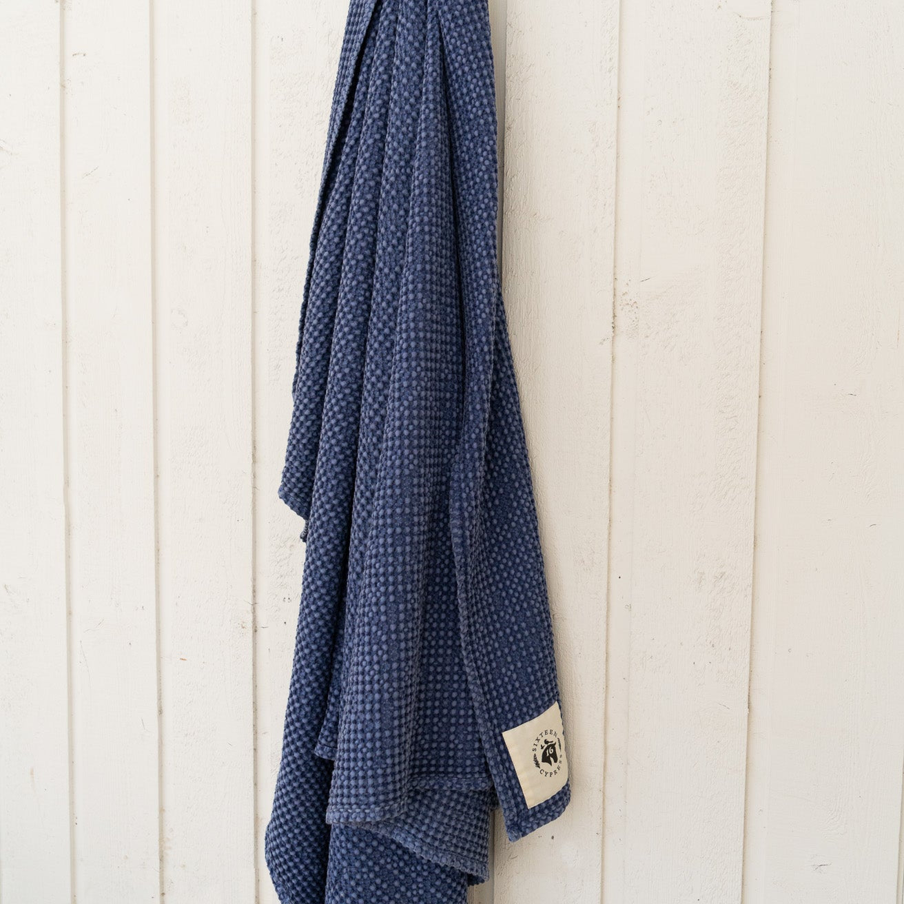 Sixteen Cypress Cotton Waffle Horse Drying Towel, Indigo - Sixteen Cypress - Equiluxe Tack