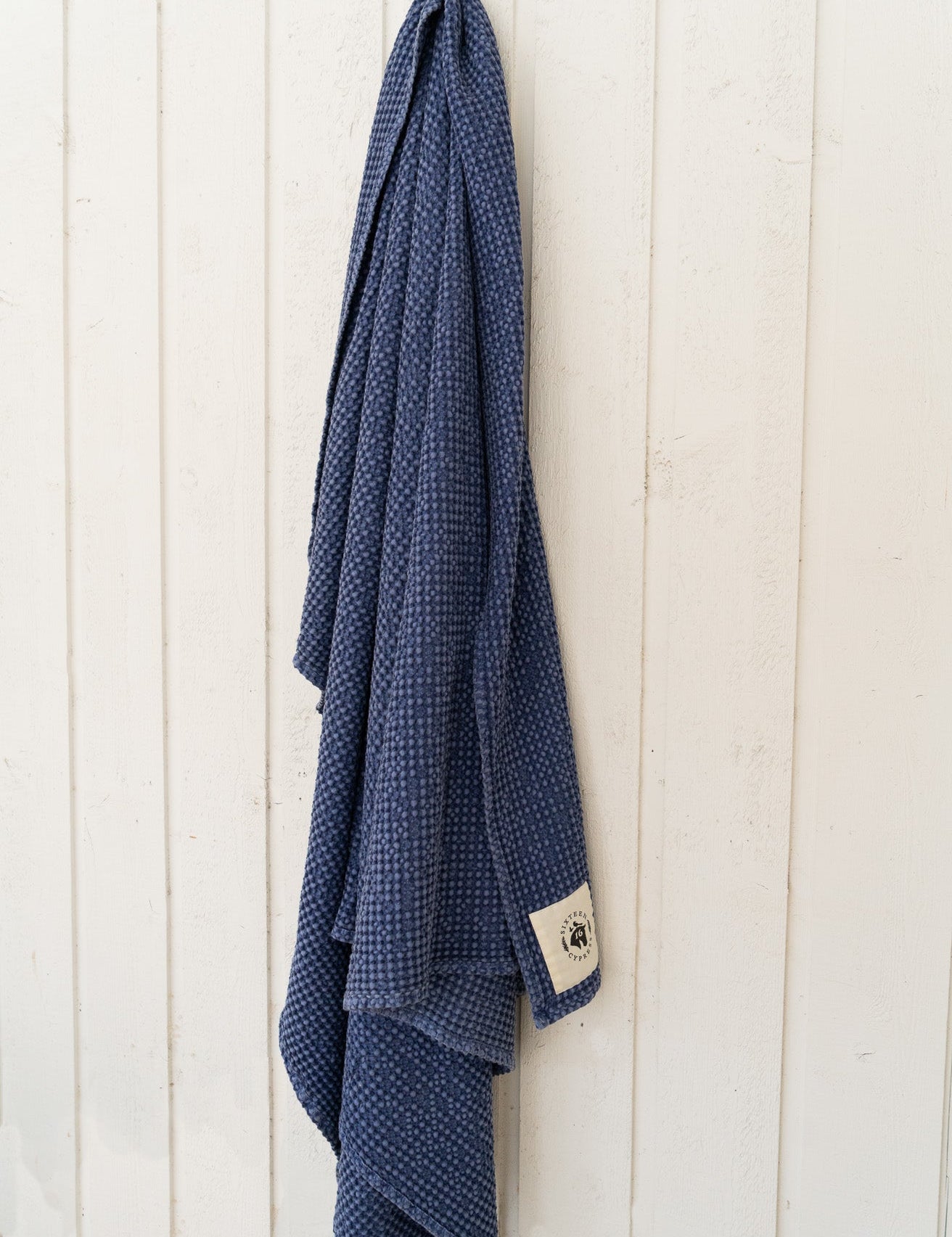 Sixteen Cypress Cotton Waffle Horse Drying Towel, Indigo - Sixteen Cypress - Equiluxe Tack