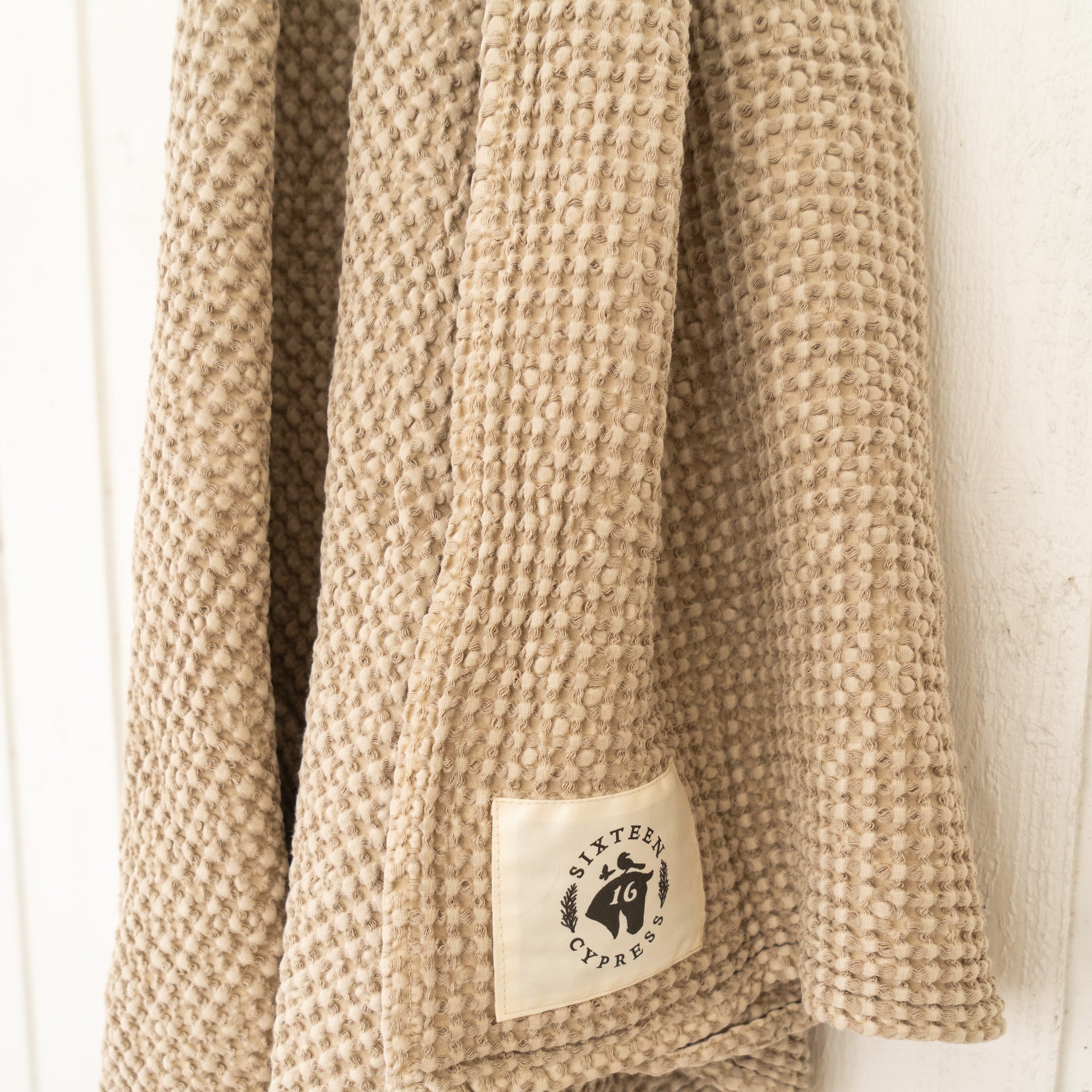 Sixteen Cypress Cotton Waffle Horse Drying Towel, Sand - Sixteen Cypress - Equiluxe Tack