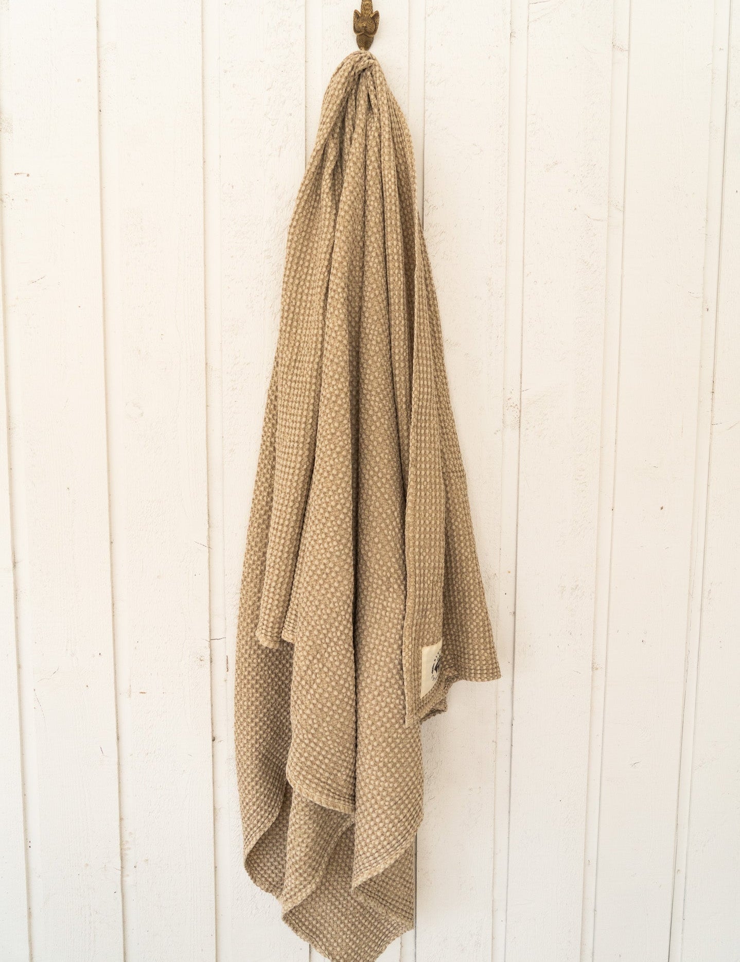 Sixteen Cypress Cotton Waffle Horse Drying Towel, Sand - Sixteen Cypress - Equiluxe Tack
