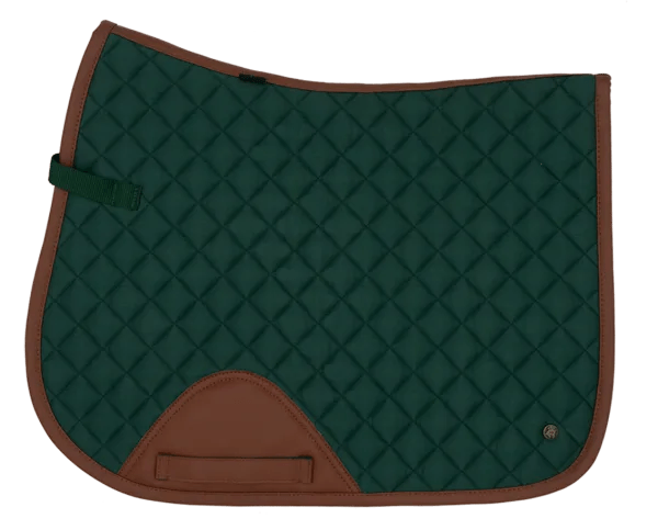 Sixteen Cypress, Cypress Green & Cognac Pony Pad - Sixteen Cypress - Equiluxe Tack