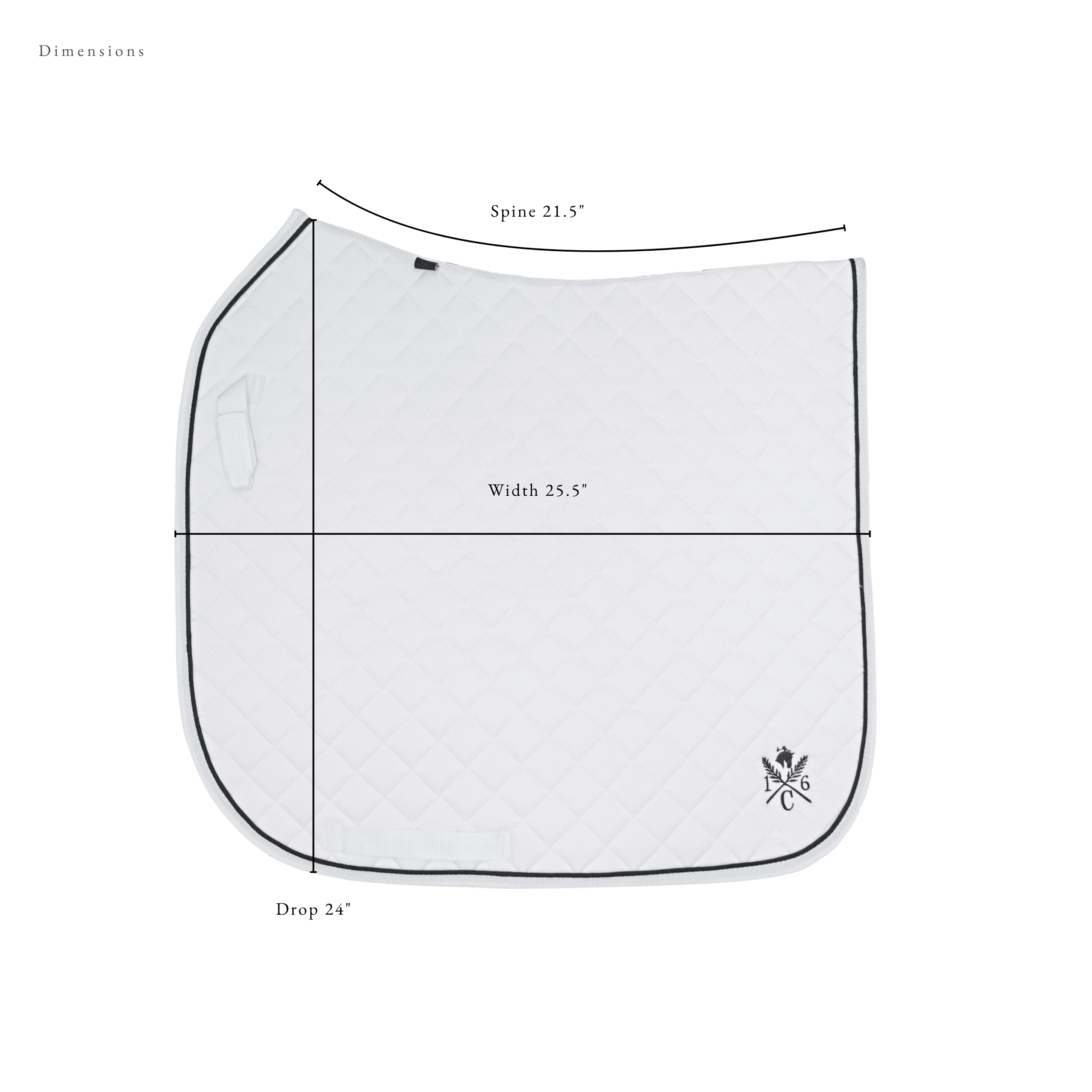 Sixteen Cypress Daily Sport Dressage Saddle Pad - Black - Sixteen Cypress - Equiluxe Tack