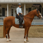 Sixteen Cypress Dressage Pad, Carmel Stripe - Sixteen Cypress - Equiluxe Tack