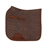 Sixteen Cypress Dressage Pad, Herringbone & Cognac - Sixteen Cypress - Equiluxe Tack