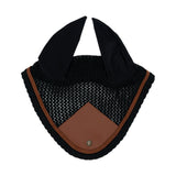 Sixteen Cypress Ear Net, Black & Cognac - Sixteen Cypress - Equiluxe Tack
