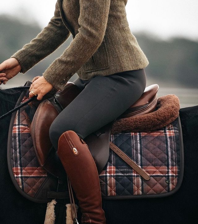 Sixteen Cypress Jumper Pad, Field Plaid & Hickory - Sixteen Cypress - Equiluxe Tack