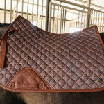 Sixteen Cypress Jumper Pad, Herringbone & Cognac - Sixteen Cypress - Equiluxe Tack