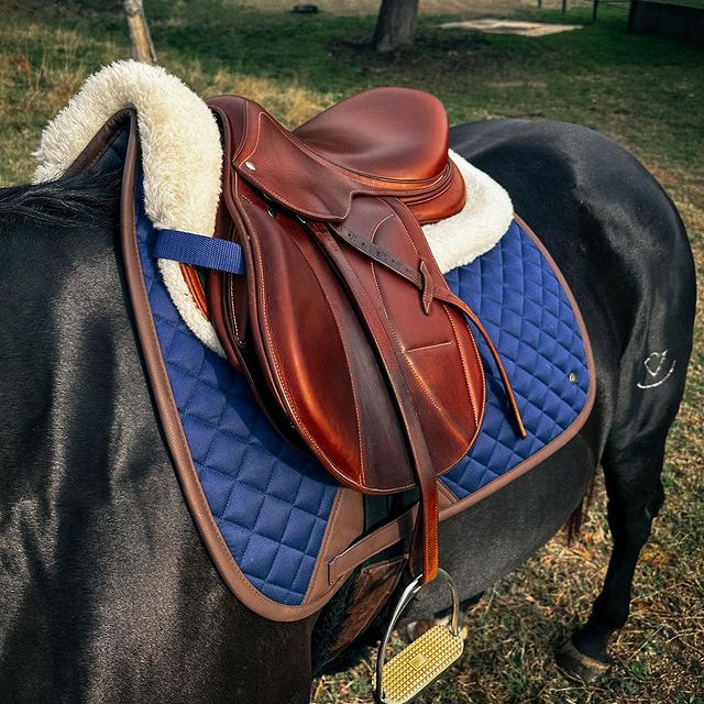 Sixteen Cypress Jumper Pad, Navy & Hickory - Sixteen Cypress - Equiluxe Tack