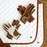 Sixteen Cypress Jumper Pad, White & Cognac - Preorder - Sixteen Cypress - Equiluxe Tack