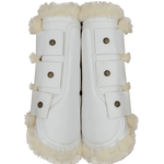 Sixteen Cypress Leatherette Brushing Boots, White - Sixteen Cypress - Equiluxe Tack