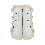 Sixteen Cypress Leatherette Brushing Boots, White - Sixteen Cypress - Equiluxe Tack