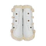 Sixteen Cypress Leatherette Brushing Boots, White - Sixteen Cypress - Equiluxe Tack