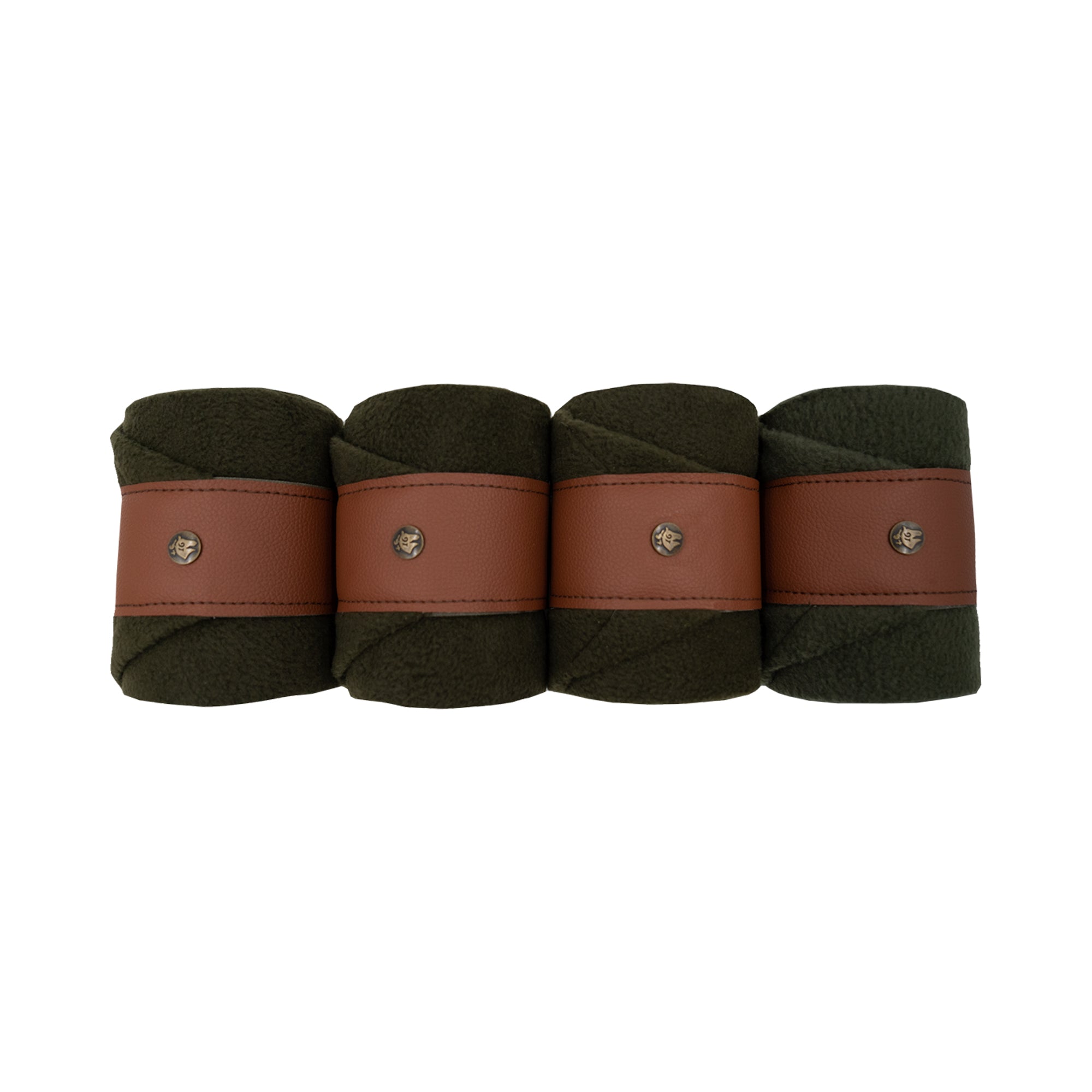 Sixteen Cypress Leatherette Polos, Dark Olive & Cognac - Sixteen Cypress - Equiluxe Tack