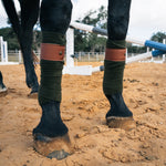 Sixteen Cypress Leatherette Polos, Dark Olive & Cognac - Sixteen Cypress - Equiluxe Tack
