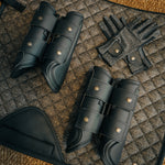 Sixteen Cypress Leatherette Splint Boots, Black - Sixteen Cypress - Equiluxe Tack