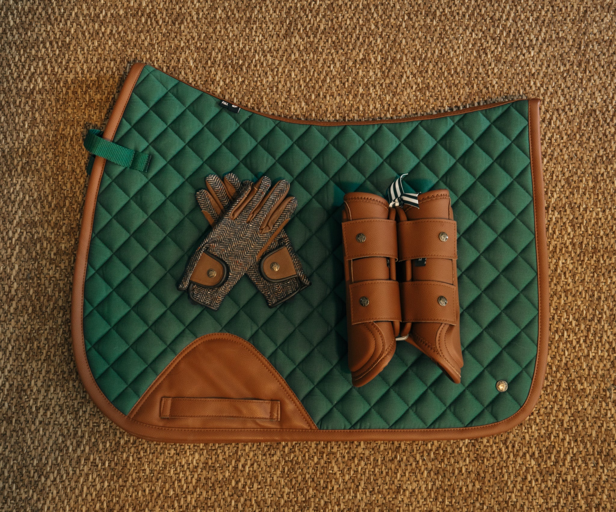 Sixteen Cypress Leatherette Splint Boots, Cognac - Sixteen Cypress - Equiluxe Tack