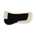 Sixteen Cypress Merino Wool Fleece Half Pad, Black & Cognac - Sixteen Cypress - Equiluxe Tack