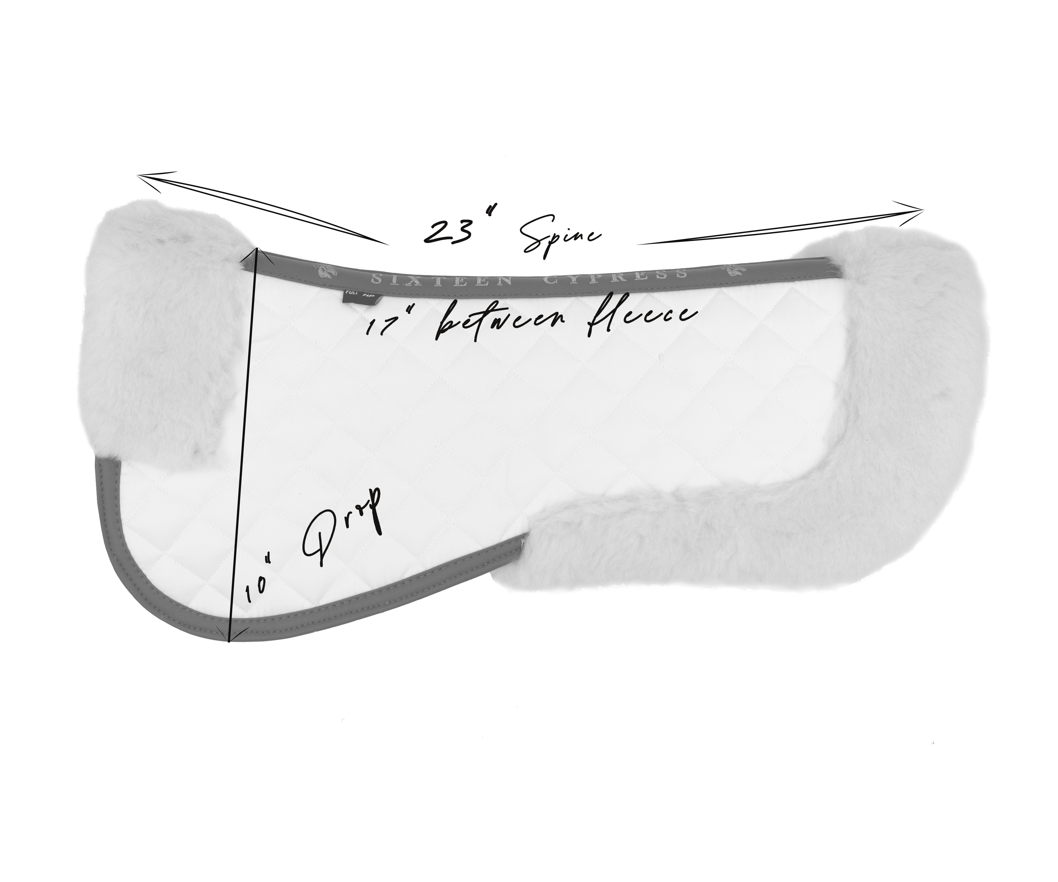 Sixteen Cypress Merino Wool Fleece Half Pad, Black & Hickory - Sixteen Cypress - Equiluxe Tack