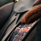 Sixteen Cypress Merino Wool Fleece Half Pad, Black & Hickory - Sixteen Cypress - Equiluxe Tack