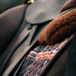 Sixteen Cypress Merino Wool Fleece Half Pad, Navy & Hickory - Sixteen Cypress - Equiluxe Tack