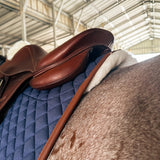 Sixteen Cypress Merino Wool Ultra Soft Jumper Pad, Navy & Cognac - Sixteen Cypress - Equiluxe Tack