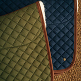 Sixteen Cypress Merino Wool Ultra Soft Jumper Pad, Navy & Cognac - Sixteen Cypress - Equiluxe Tack