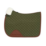 Sixteen Cypress Merino Wool Ultra Soft Jumper Pad, Olive & Cognac - Sixteen Cypress - Equiluxe Tack