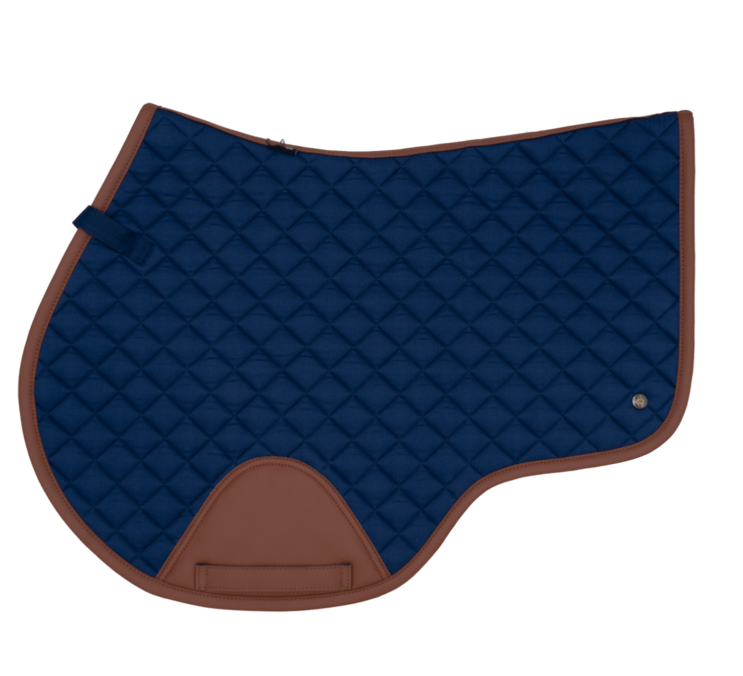 Sixteen Cypress Navy & Cognac Close Contact Saddle Pad - Sixteen Cypress - Equiluxe Tack