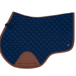 Sixteen Cypress Navy & Cognac Close Contact Saddle Pad - Sixteen Cypress - Equiluxe Tack