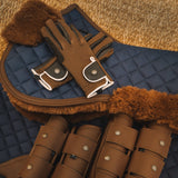 Sixteen Cypress Merino Wool Fleece Half Pad, Navy & Hickory