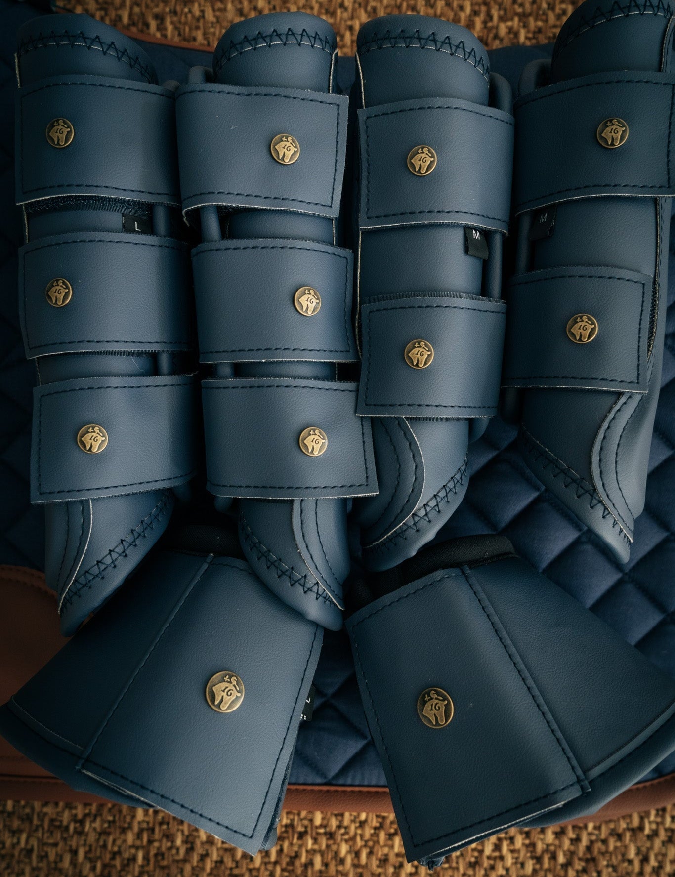 Sixteen Cypress Neoprene Bell Boots, Navy - Sixteen Cypress - Equiluxe Tack