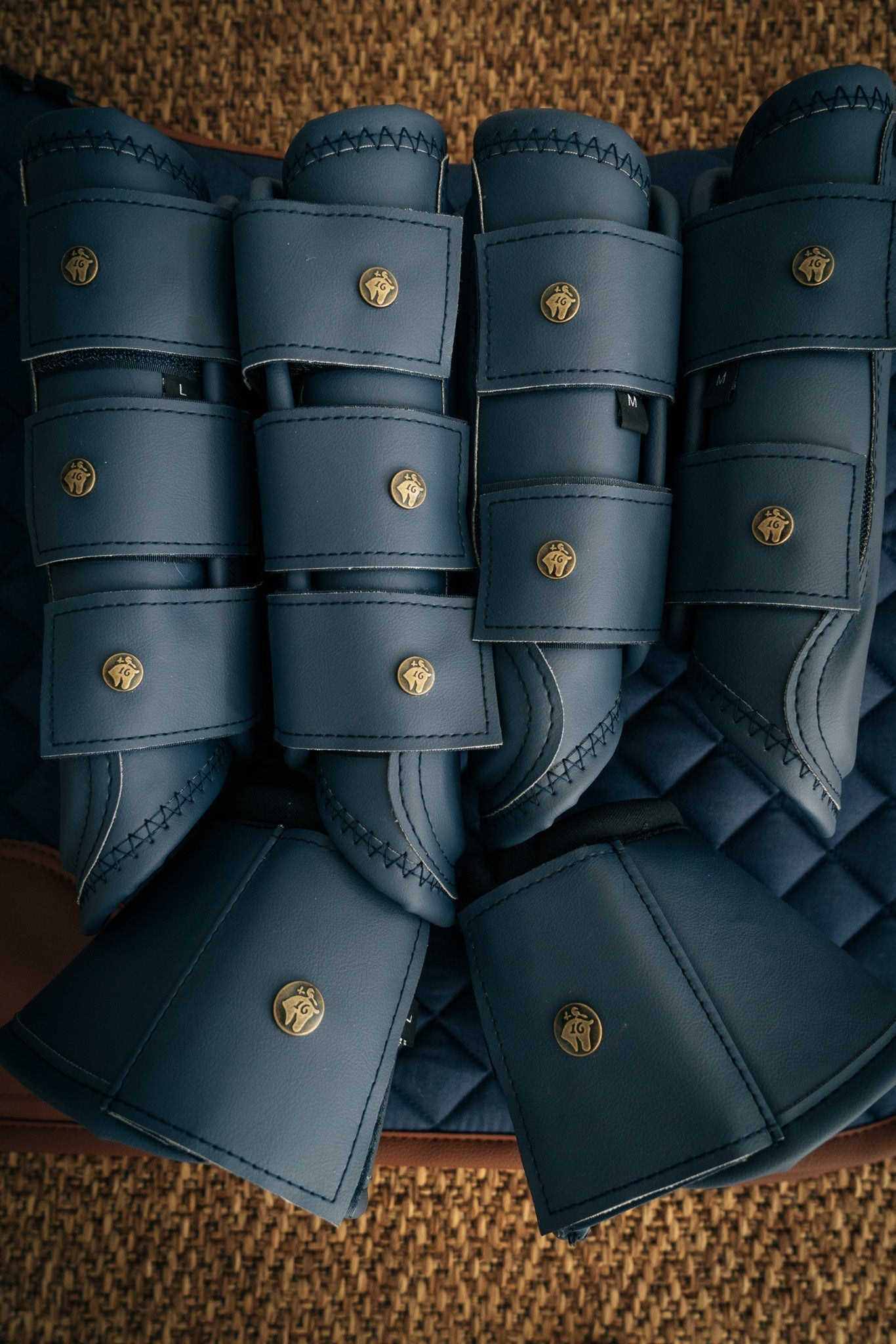 Sixteen Cypress Neoprene Bell Boots, Navy - Sixteen Cypress - Equiluxe Tack
