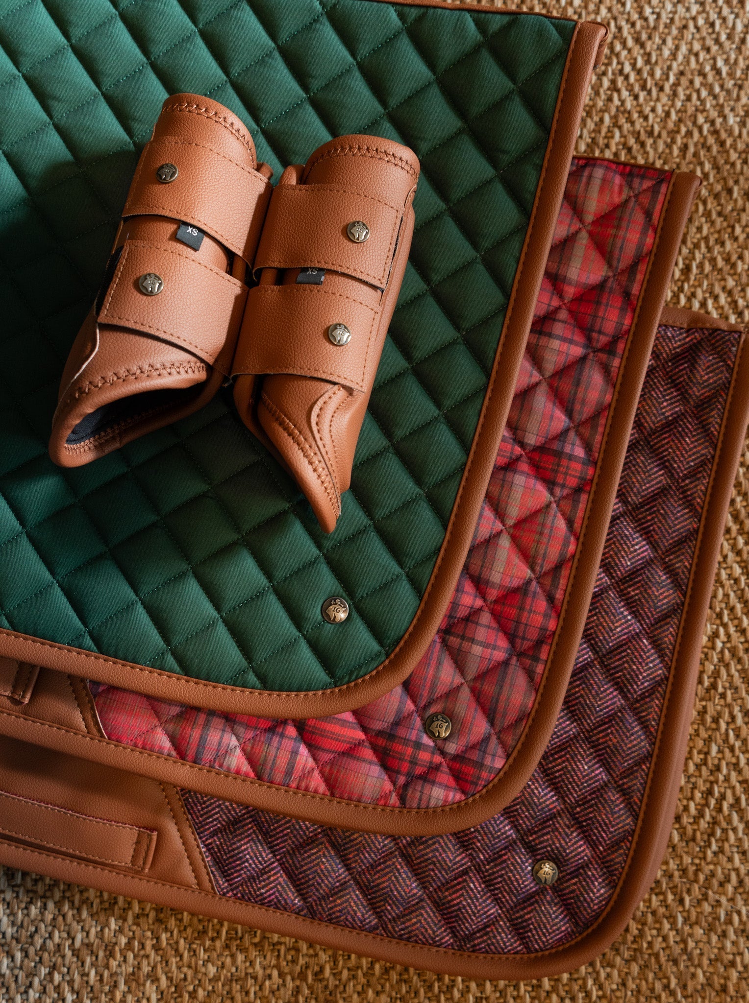 Sixteen Cypress Pony Jumper Pad, Cypress & Cognac - Sixteen Cypress - Equiluxe Tack