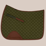 Sixteen Cypress PONY Pad, Olive & Cognac - Sixteen Cypress - Equiluxe Tack