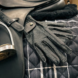 Sixteen Cypress Riding Gloves, Black Herringbone - Sixteen Cypress - Equiluxe Tack