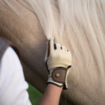 Sixteen Cypress Riding Gloves, Ivory & Cognac - Sixteen Cypress - Equiluxe Tack