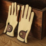 Sixteen Cypress Riding Gloves, Ivory & Cognac - Sixteen Cypress - Equiluxe Tack