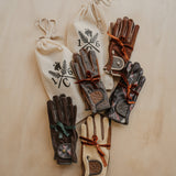Sixteen Cypress Riding Gloves, Mini Field Plaid & Tobacco - Sixteen Cypress - Equiluxe Tack