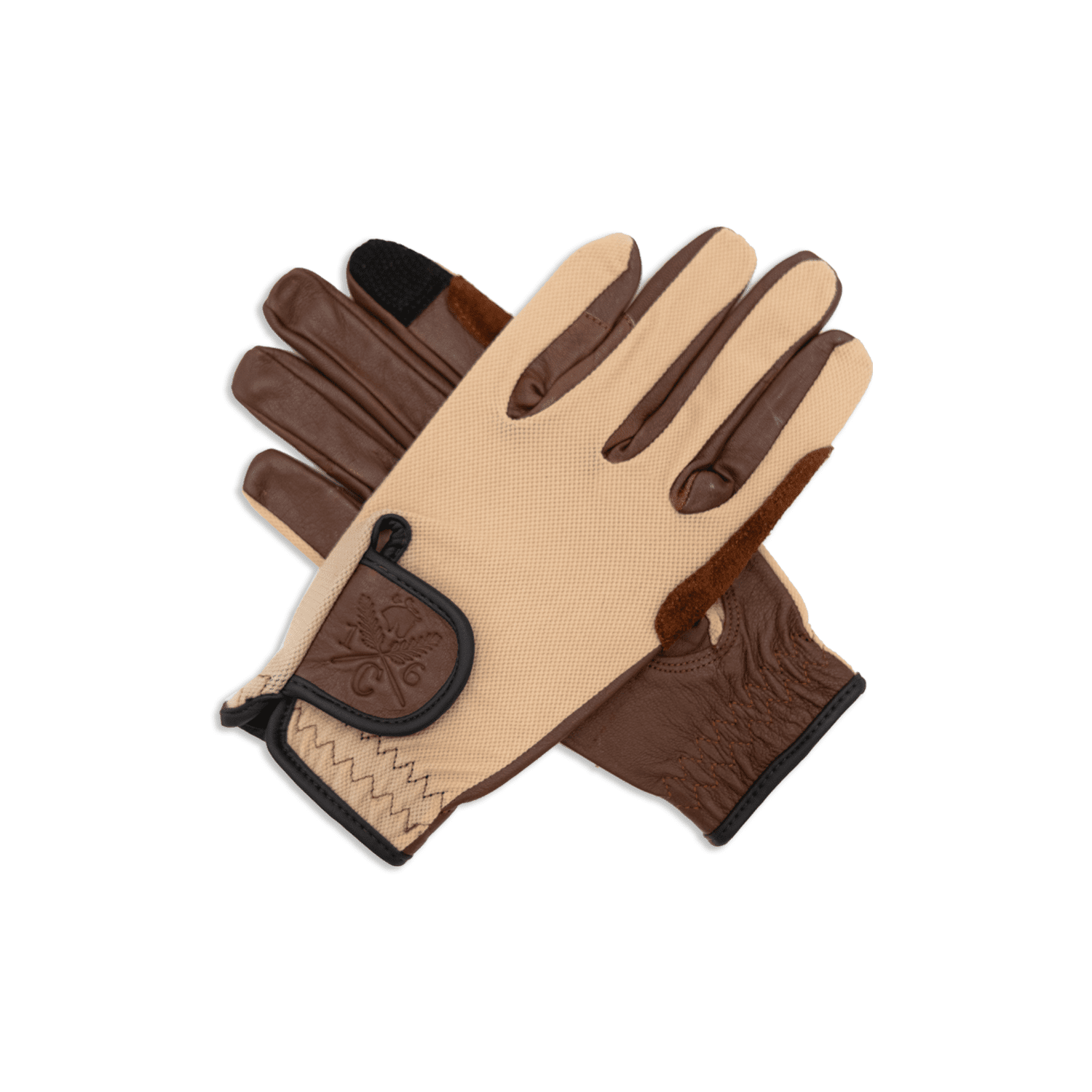 Sixteen Cypress Riding Gloves, Oat & Cognac - Sixteen Cypress - Equiluxe Tack