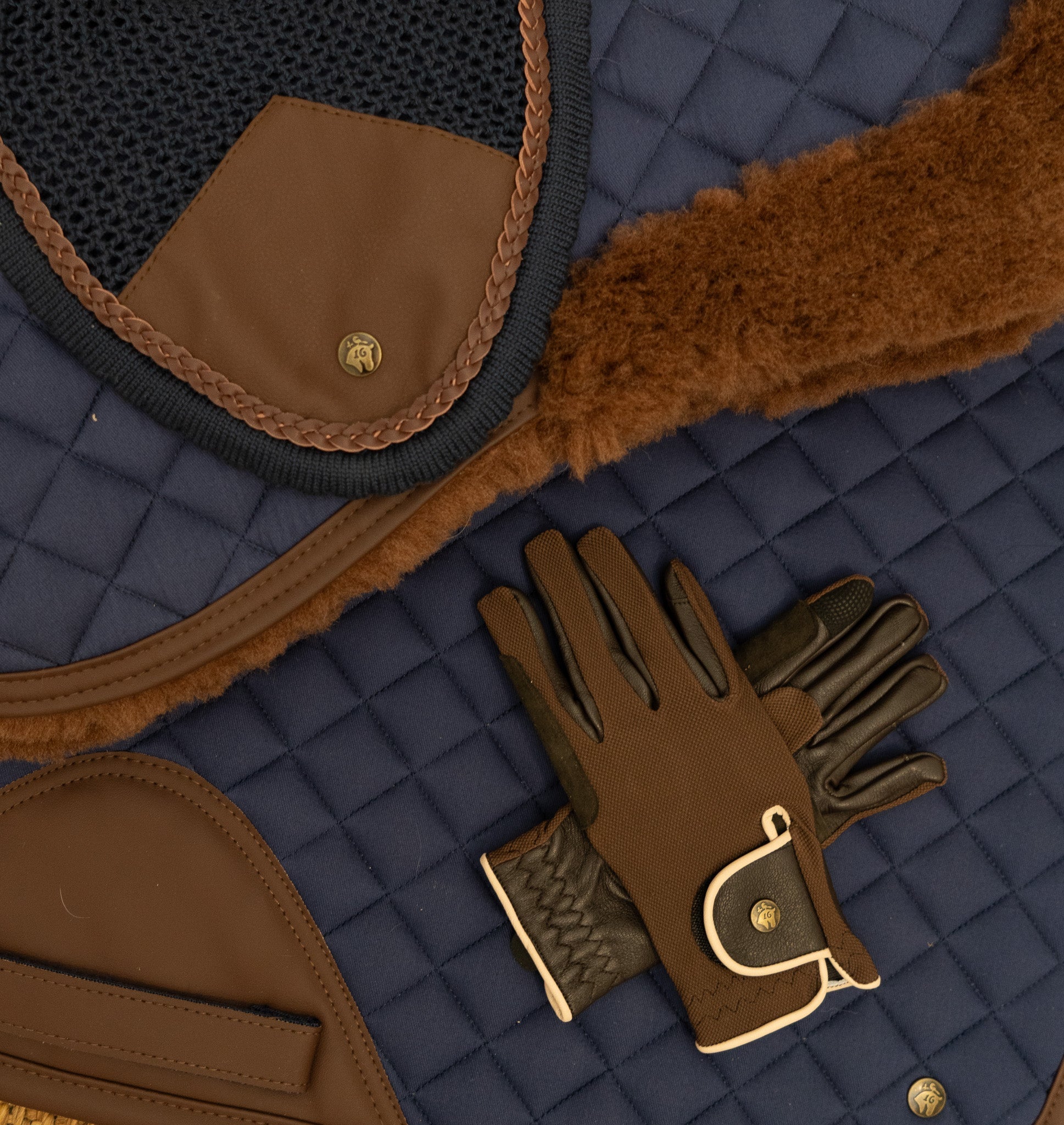 Sixteen Cypress Riding Gloves, Tobacco - Sixteen Cypress - Equiluxe Tack