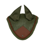 Sixteen Cypress Sound - Softening Ear Net, Olive & Cognac, *Warmblood / Large - Sixteen Cypress - Equiluxe Tack