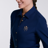 Sixteen Cypress Sport Piqué Button Down Shirt - Navy