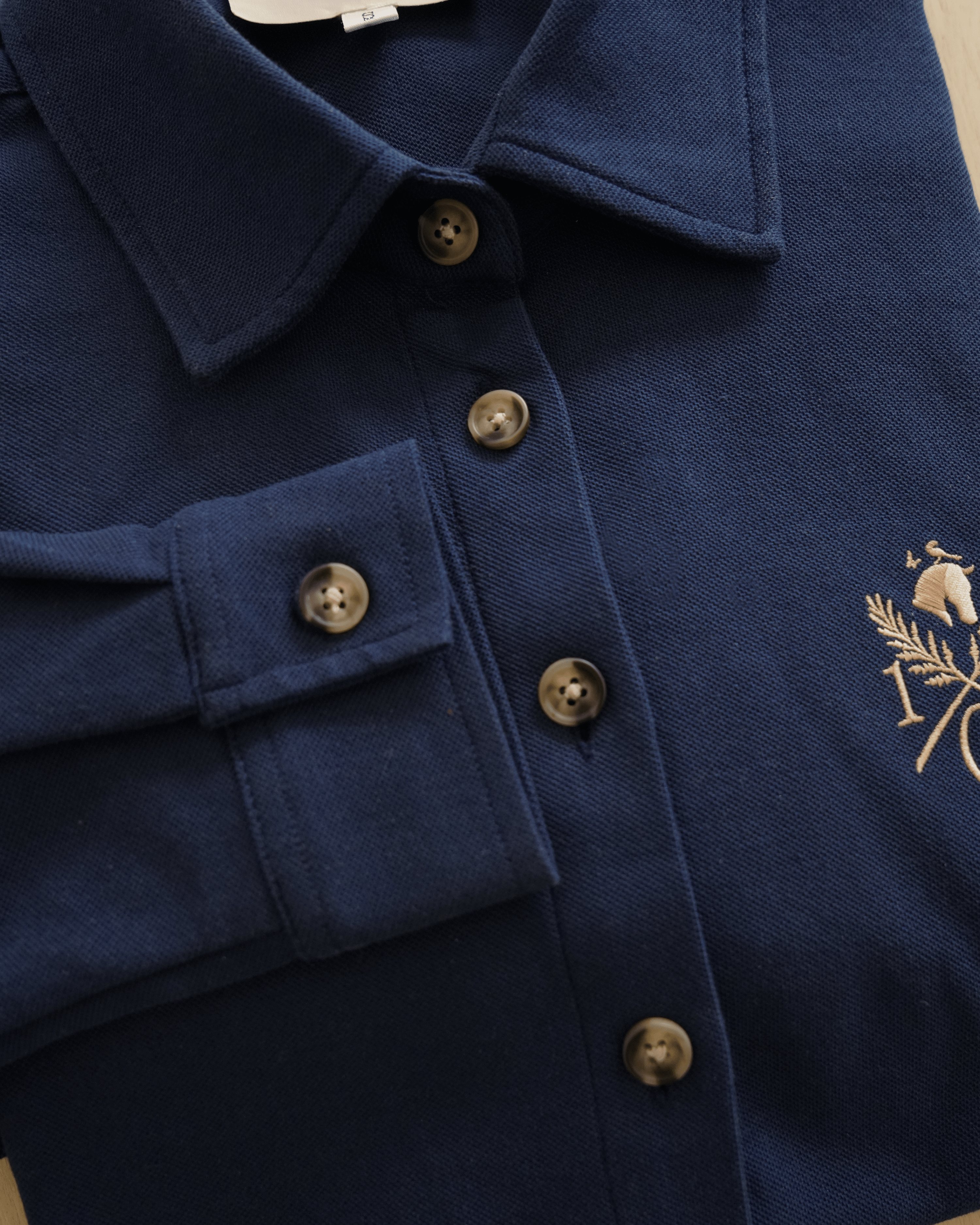 Sixteen Cypress Sport Piqué Button Down Shirt - Navy - Equiluxe Tack