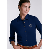 Sixteen Cypress Sport Piqué Button Down Shirt - Navy - Equiluxe Tack