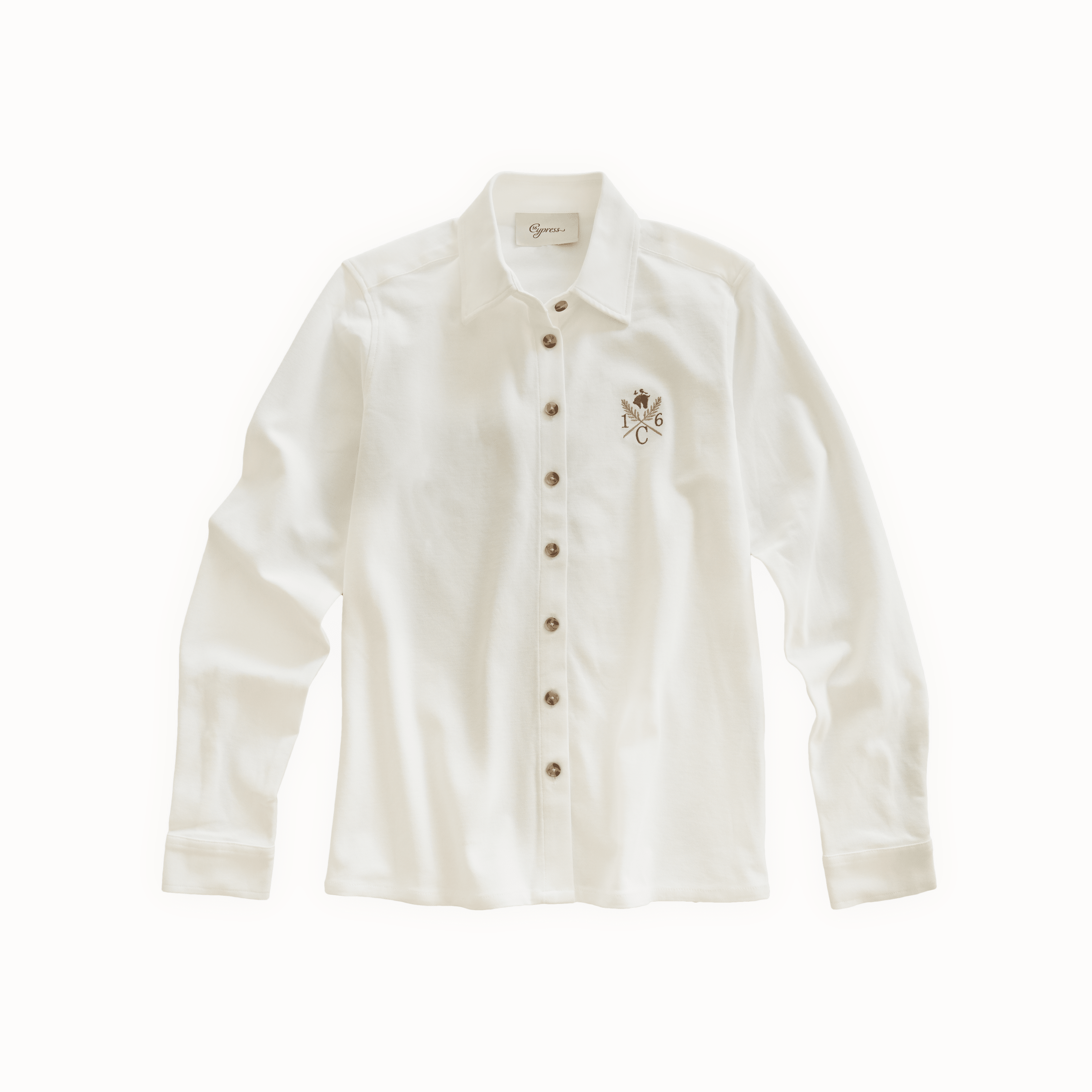 Sixteen Cypress Sport Piqué Button Down Shirt - White - Equiluxe Tack