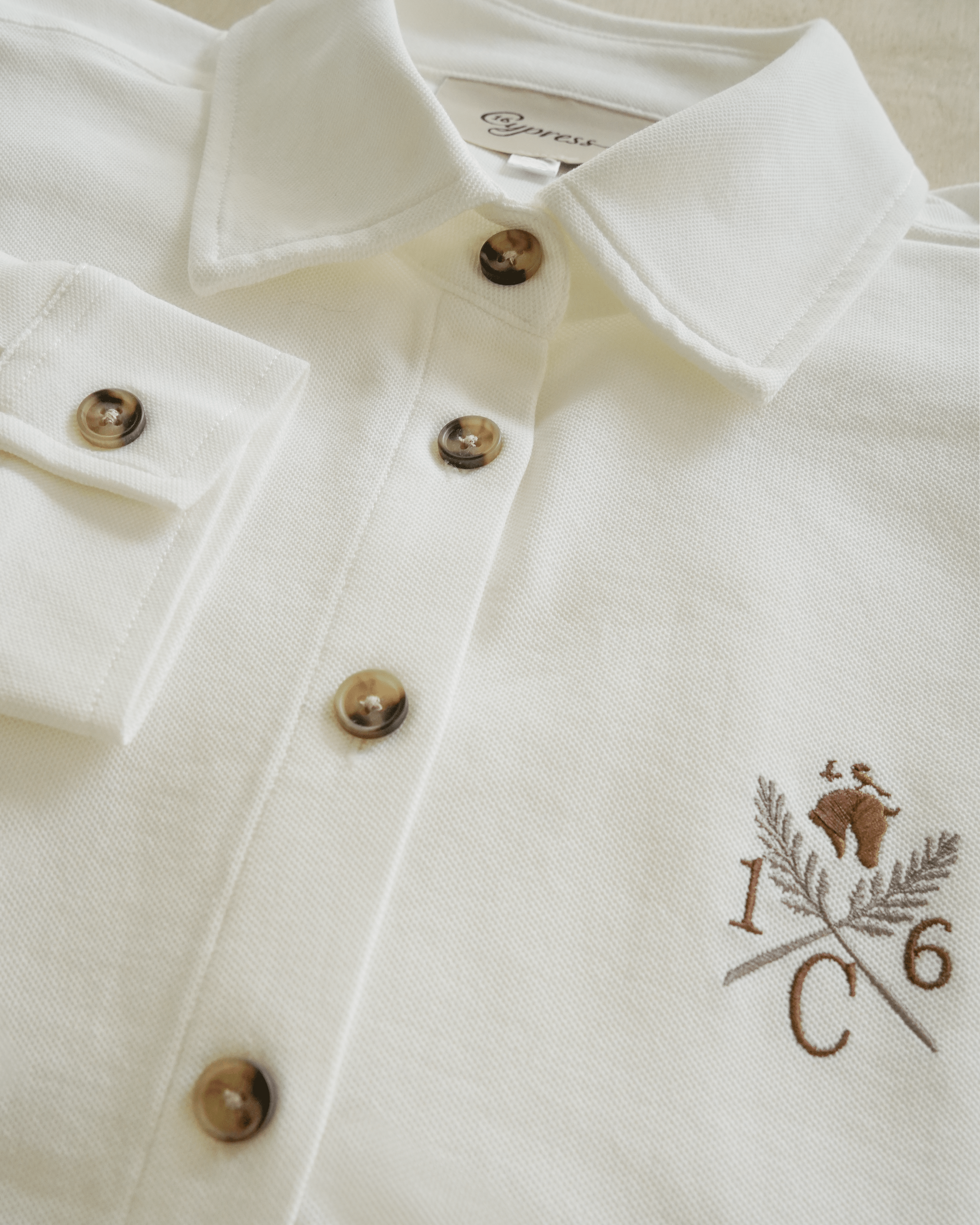 Sixteen Cypress Sport Piqué Button Down Shirt - White - Equiluxe Tack
