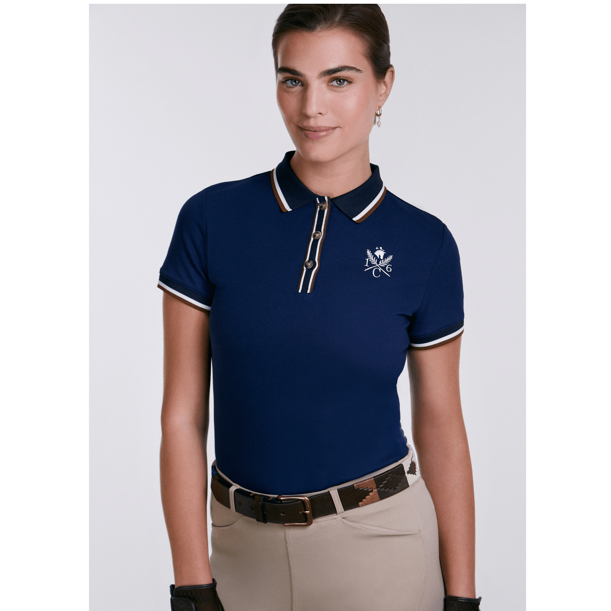 Sixteen Cypress Sport Piqué Polo Shirt, Navy - Equiluxe Tack